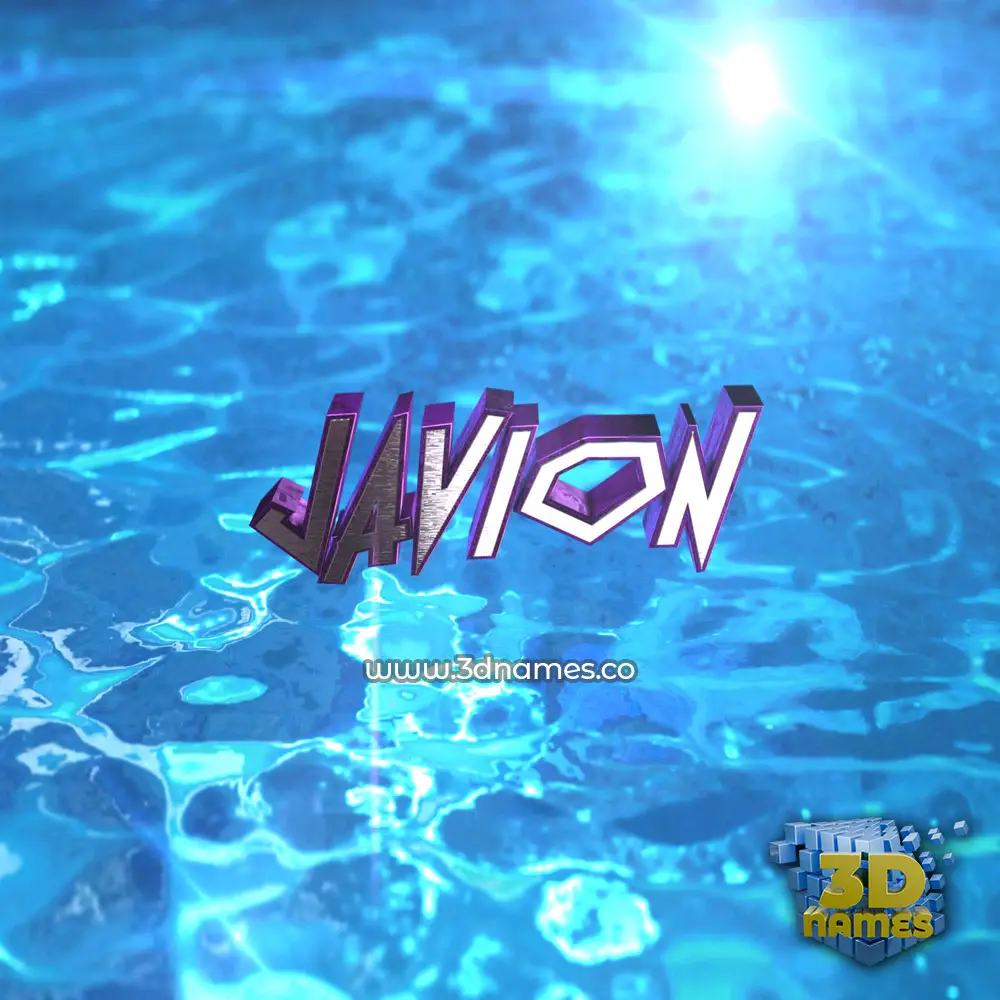 javion in Water 2015 style - 3D name wallpaper