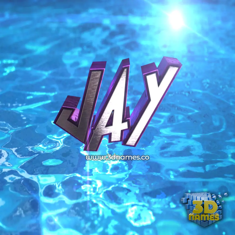 jay in Water 2015 style - 3D name wallpaper