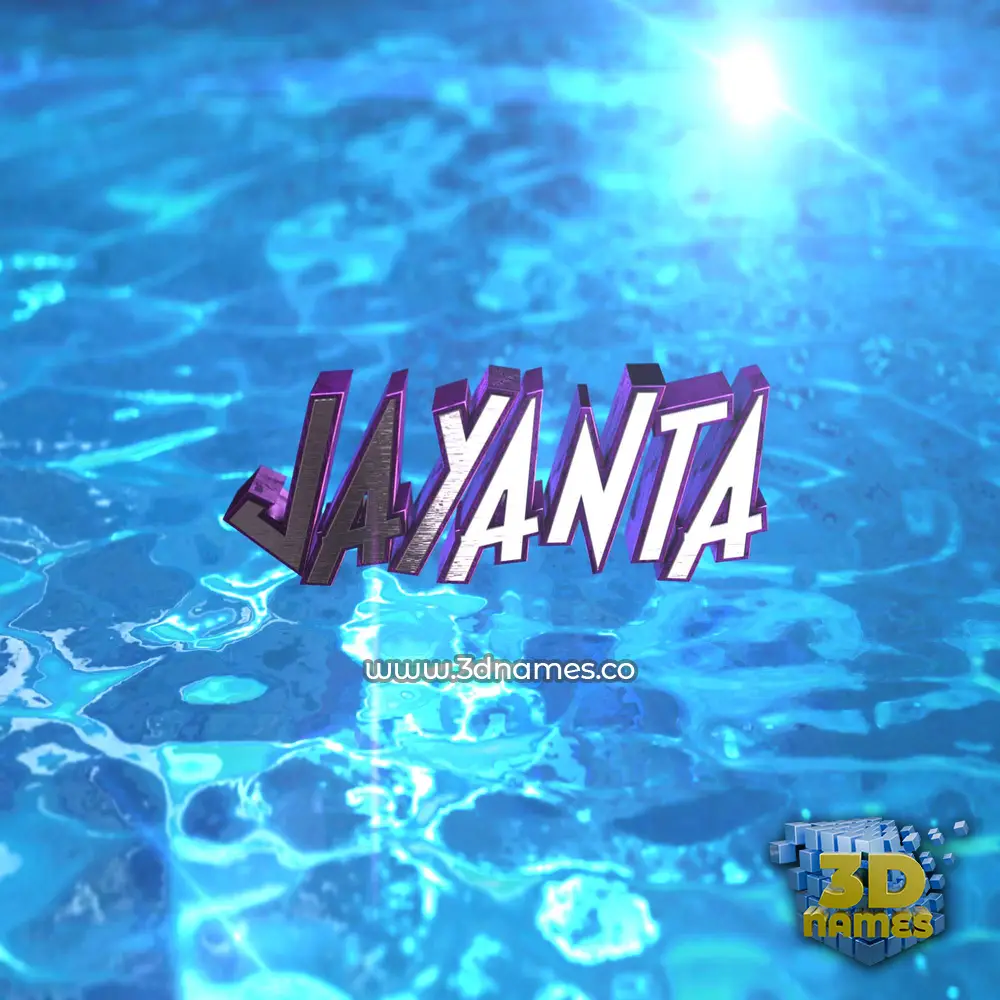 jayanta in Water 2015 style - 3D name wallpaper