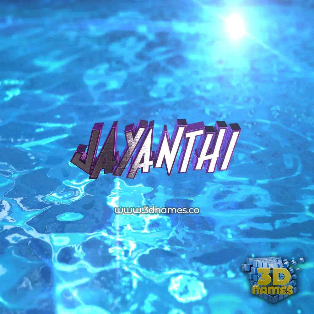 jayanthi in Water 2015 style - 3D name wallpaper