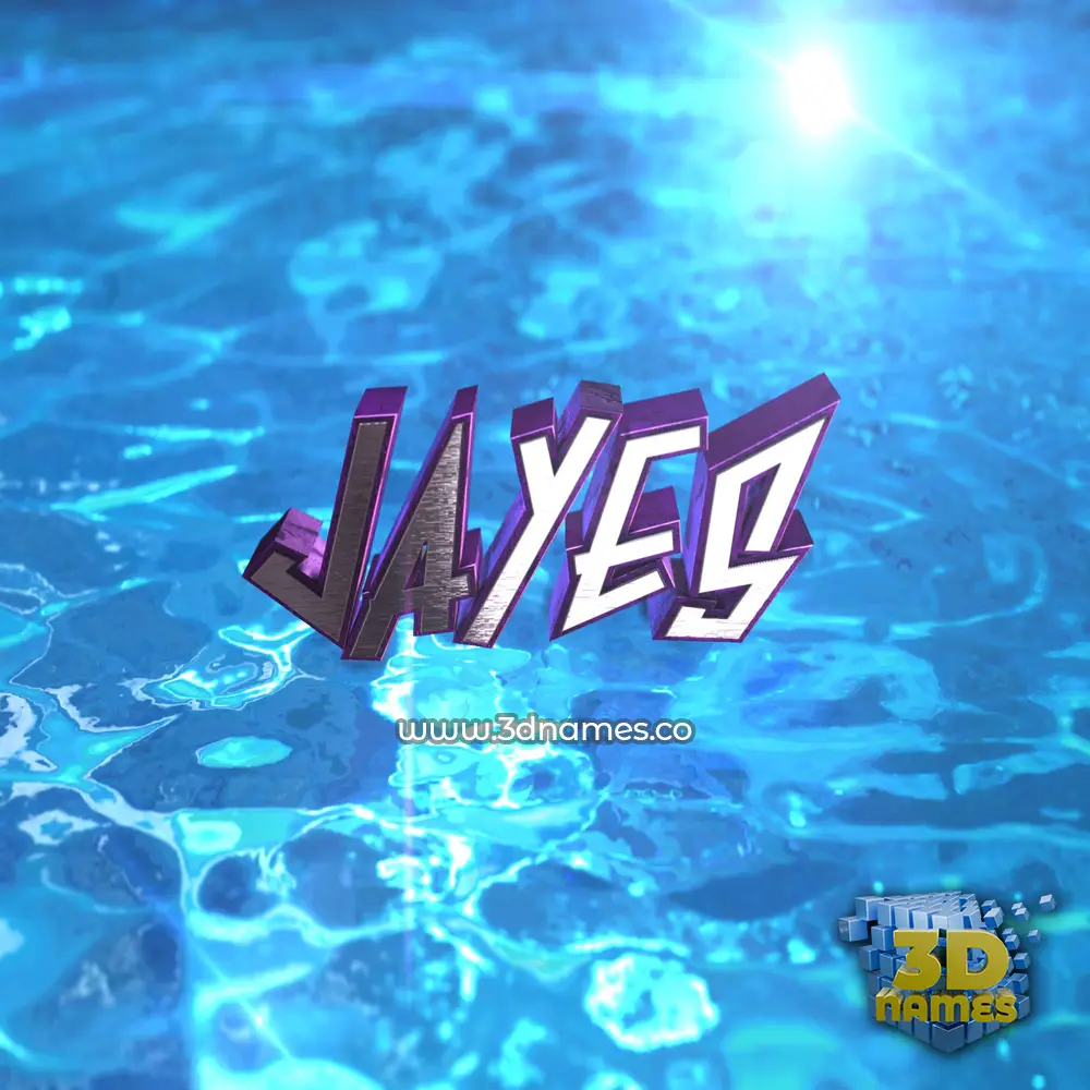 jayes in Water 2015 style - 3D name wallpaper
