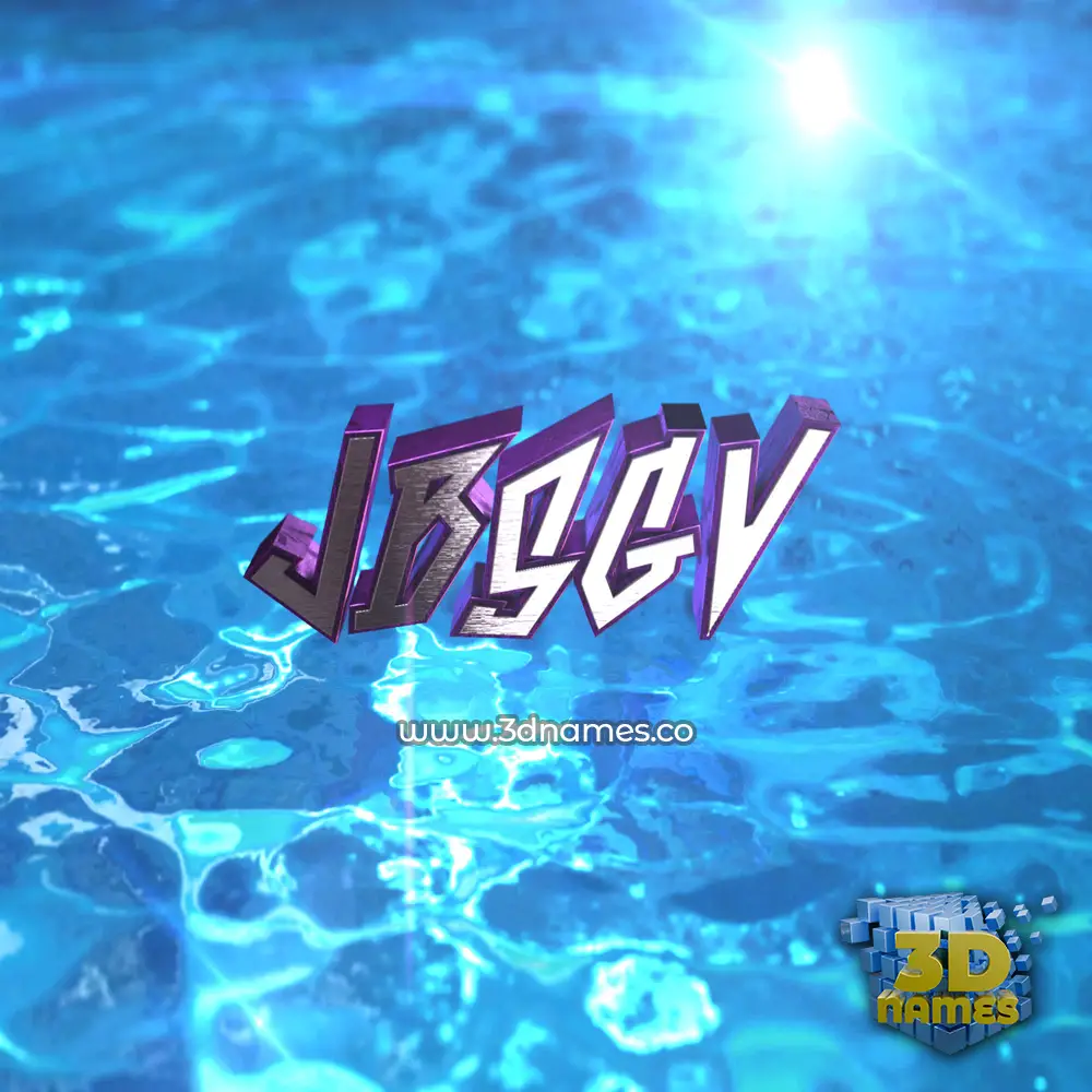 jbsgv in Water 2015 style - 3D name wallpaper