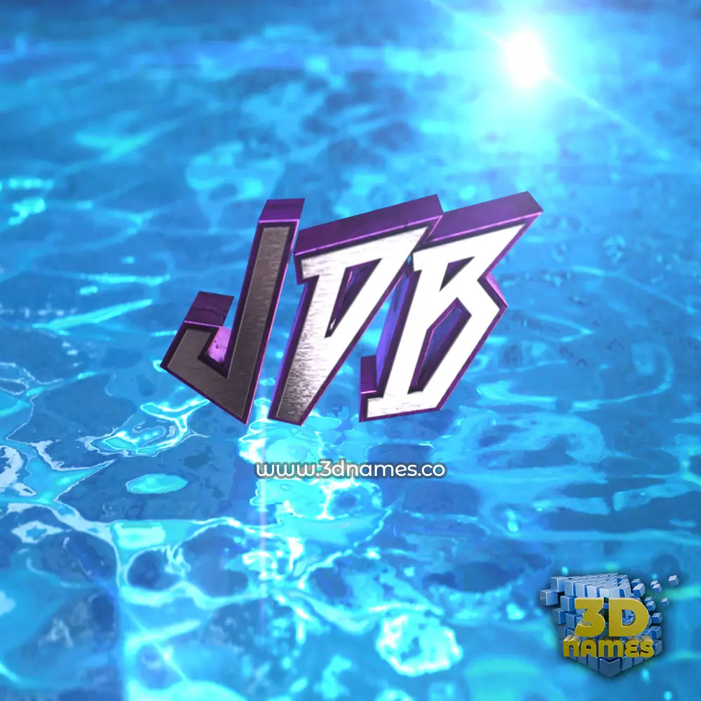 jdb in Water 2015 style - 3D name wallpaper