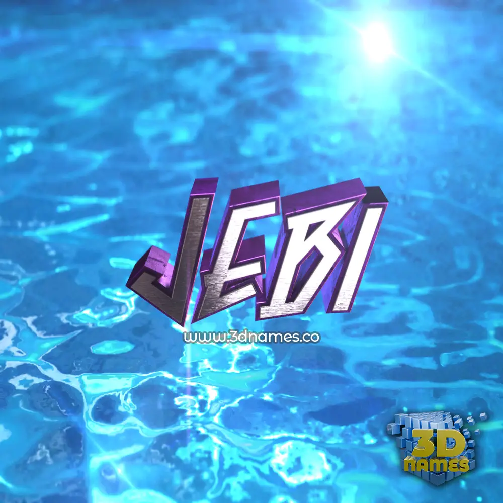 jebi in Water 2015 style - 3D name wallpaper