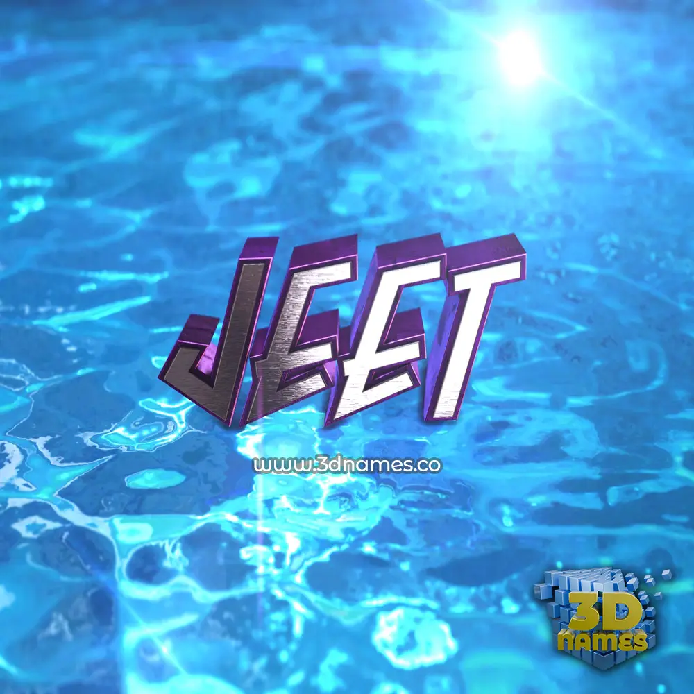 jeet in Water 2015 style - 3D name wallpaper