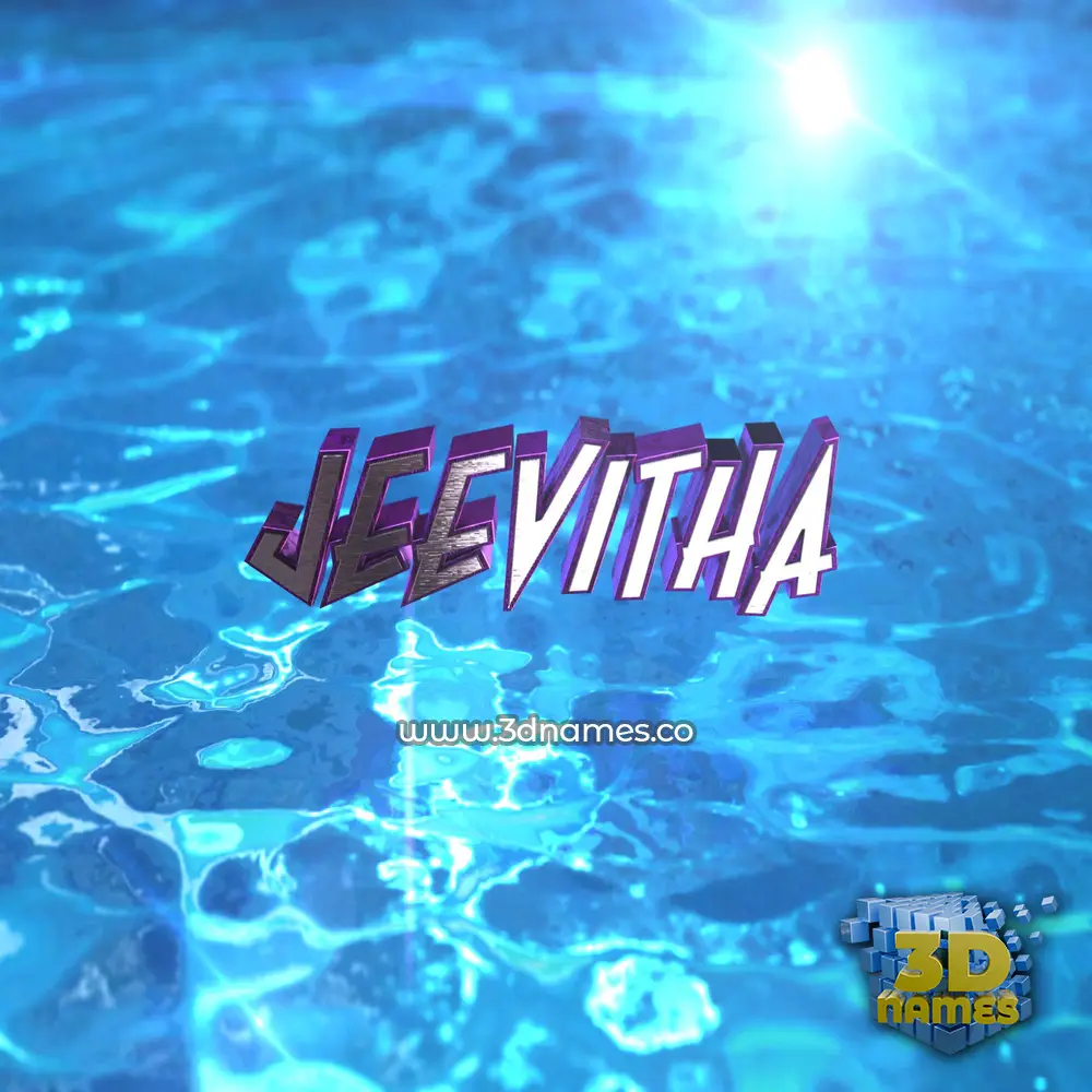 jeevitha in Water 2015 style - 3D name wallpaper
