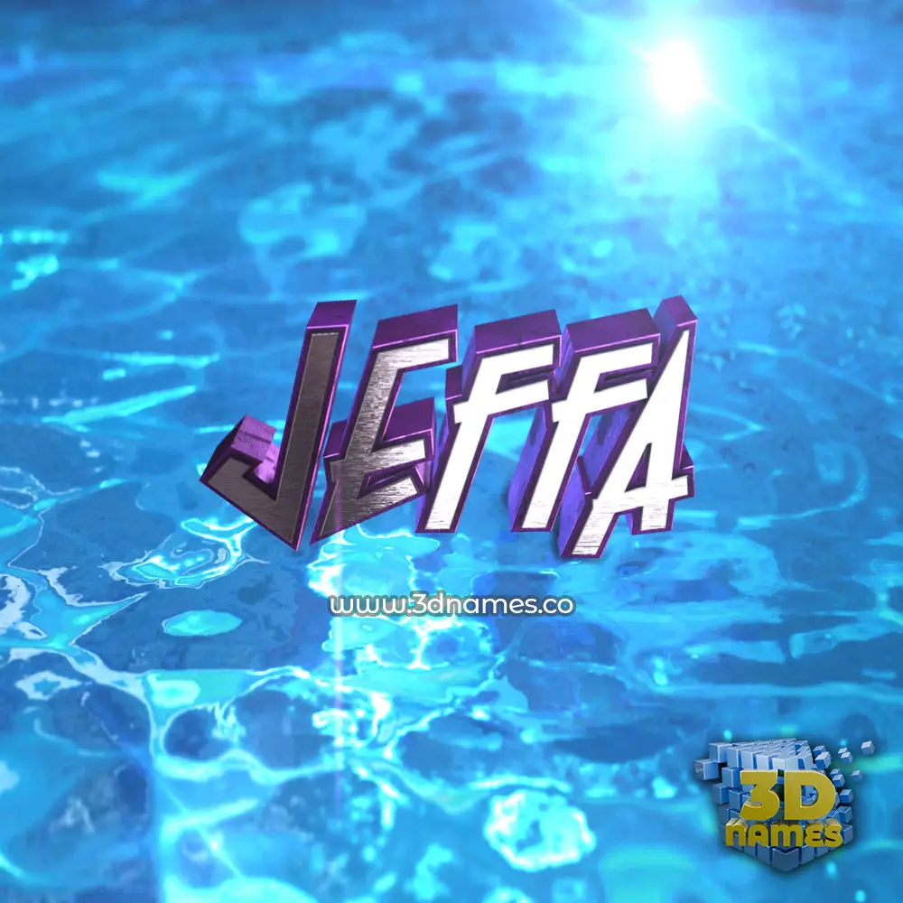 jeffa in Water 2015 style - 3D name wallpaper