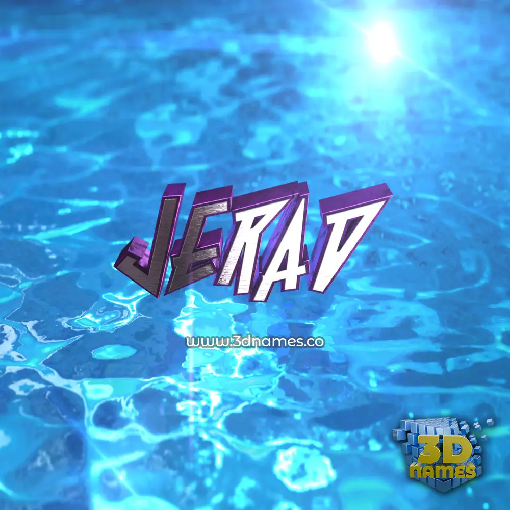 jerad in Water 2015 style - 3D name wallpaper