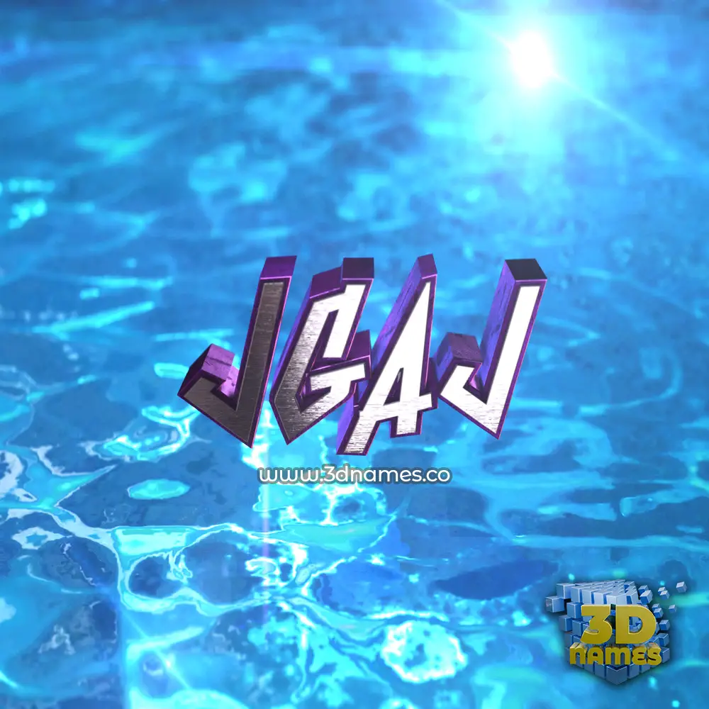 jgaj in Water 2015 style - 3D name wallpaper
