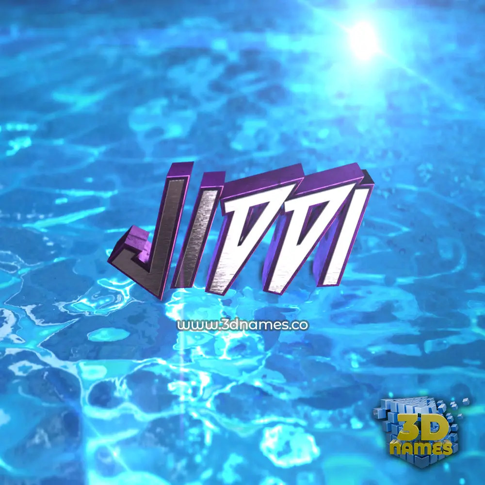 jiddi in Water 2015 style - 3D name wallpaper
