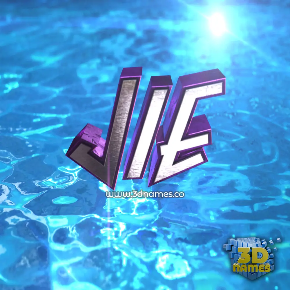 jie in Water 2015 style - 3D name wallpaper