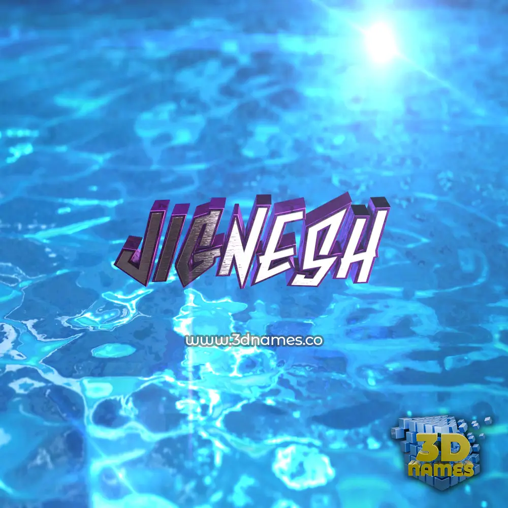 jignesh in Water 2015 style - 3D name wallpaper
