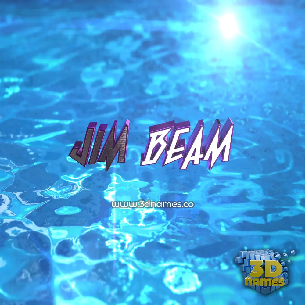 jim beam in Water 2015 style - 3D name wallpaper