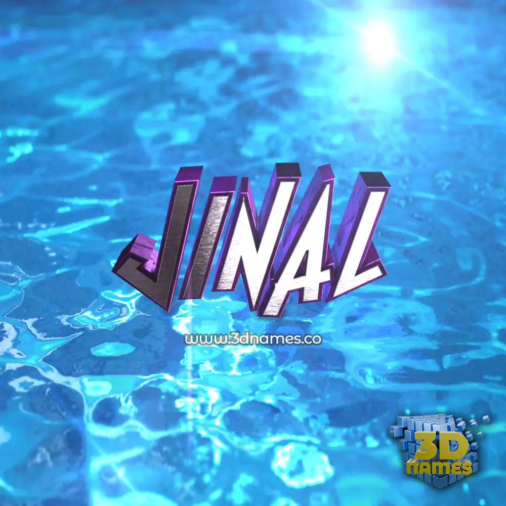 jinal in Water 2015 style - 3D name wallpaper