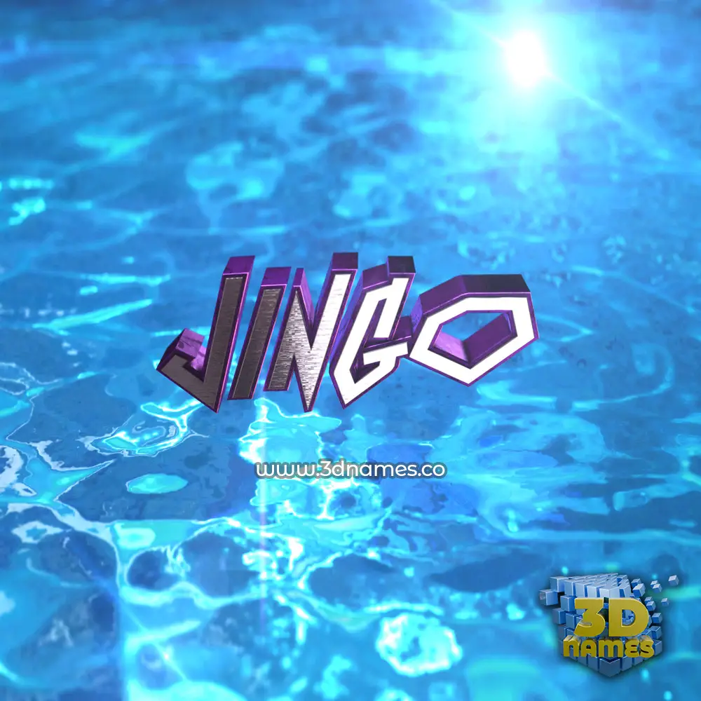 jingo in Water 2015 style - 3D name wallpaper