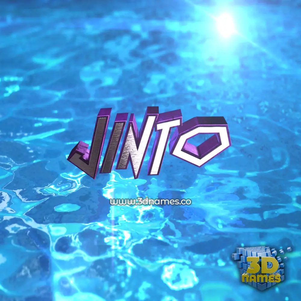 jinto in Water 2015 style - 3D name wallpaper