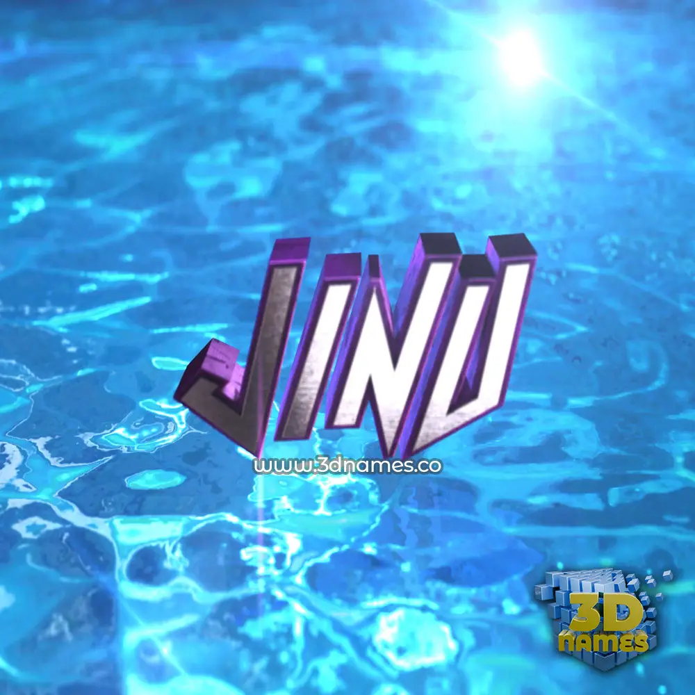 jinu in Water 2015 style - 3D name wallpaper