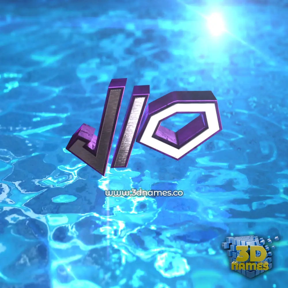 jio in Water 2015 style - 3D name wallpaper