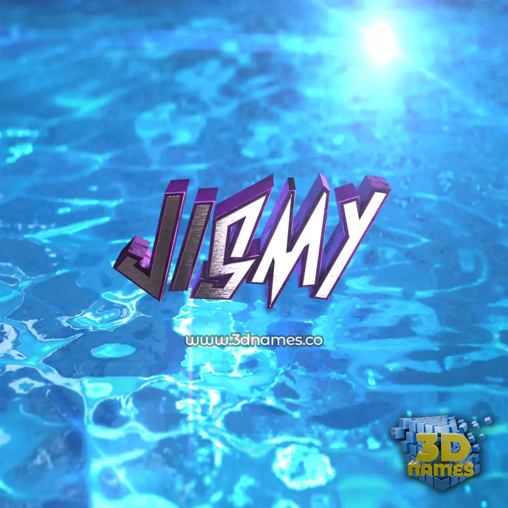 jismy in Water 2015 style - 3D name wallpaper
