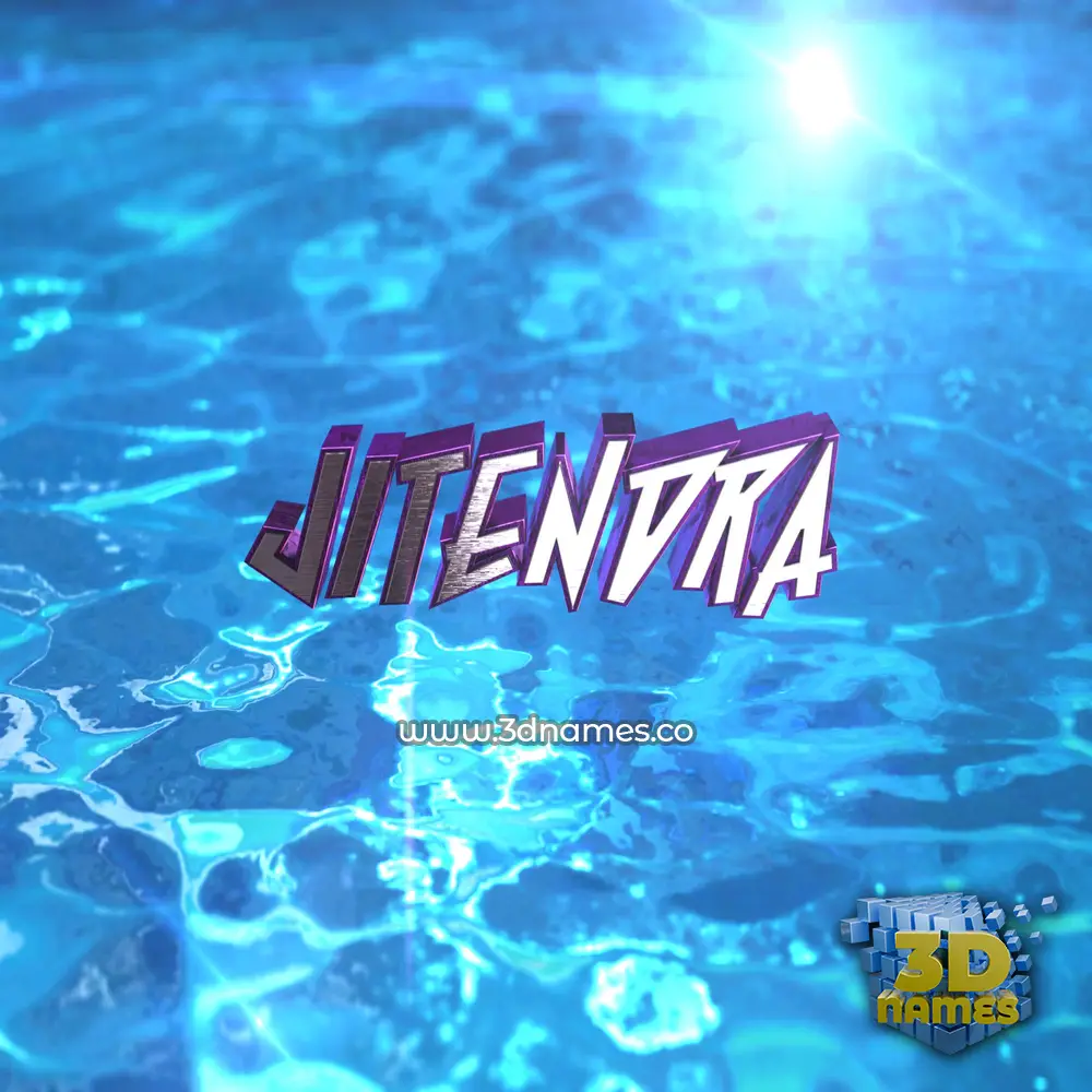 jitendra in Water 2015 style - 3D name wallpaper