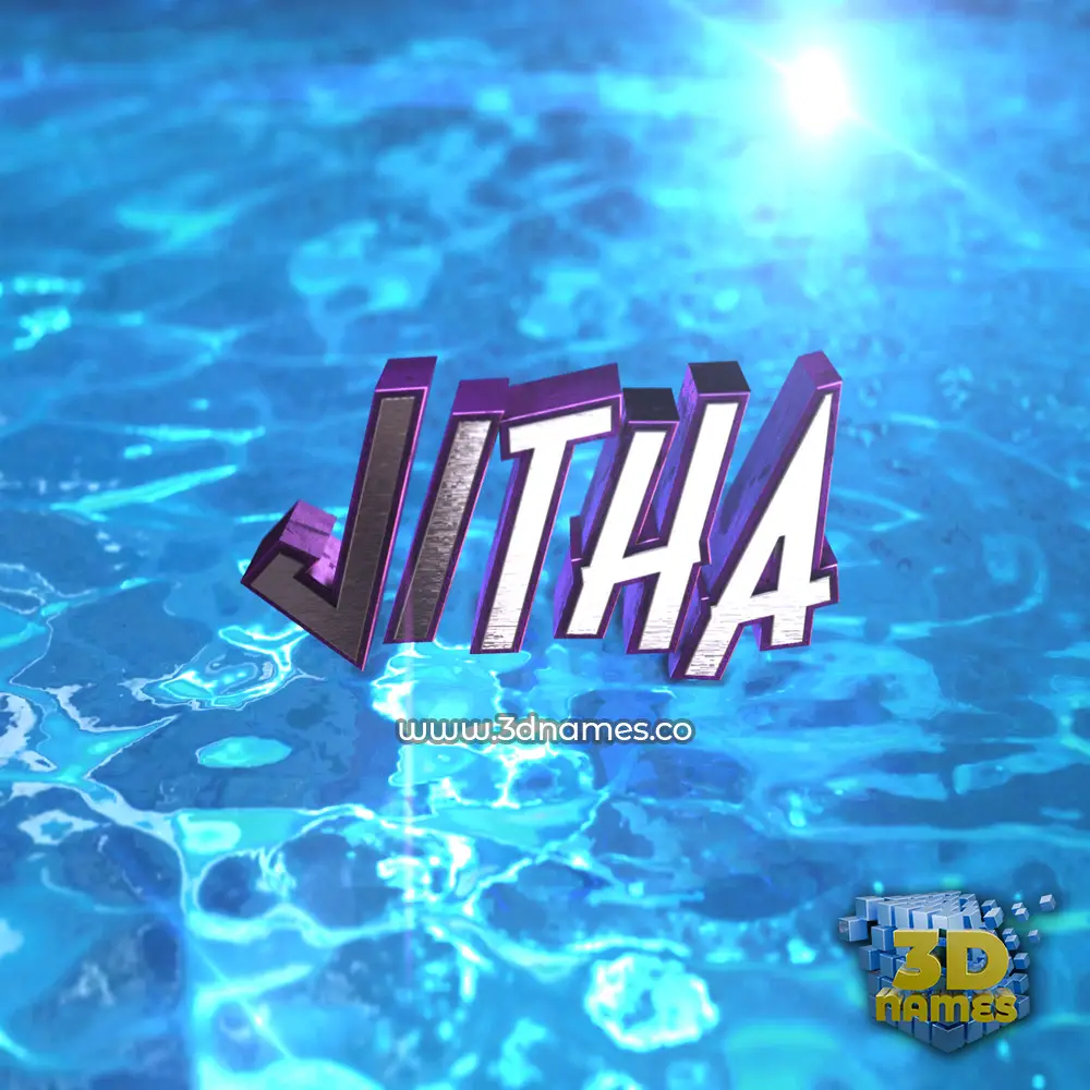 jitha in Water 2015 style - 3D name wallpaper