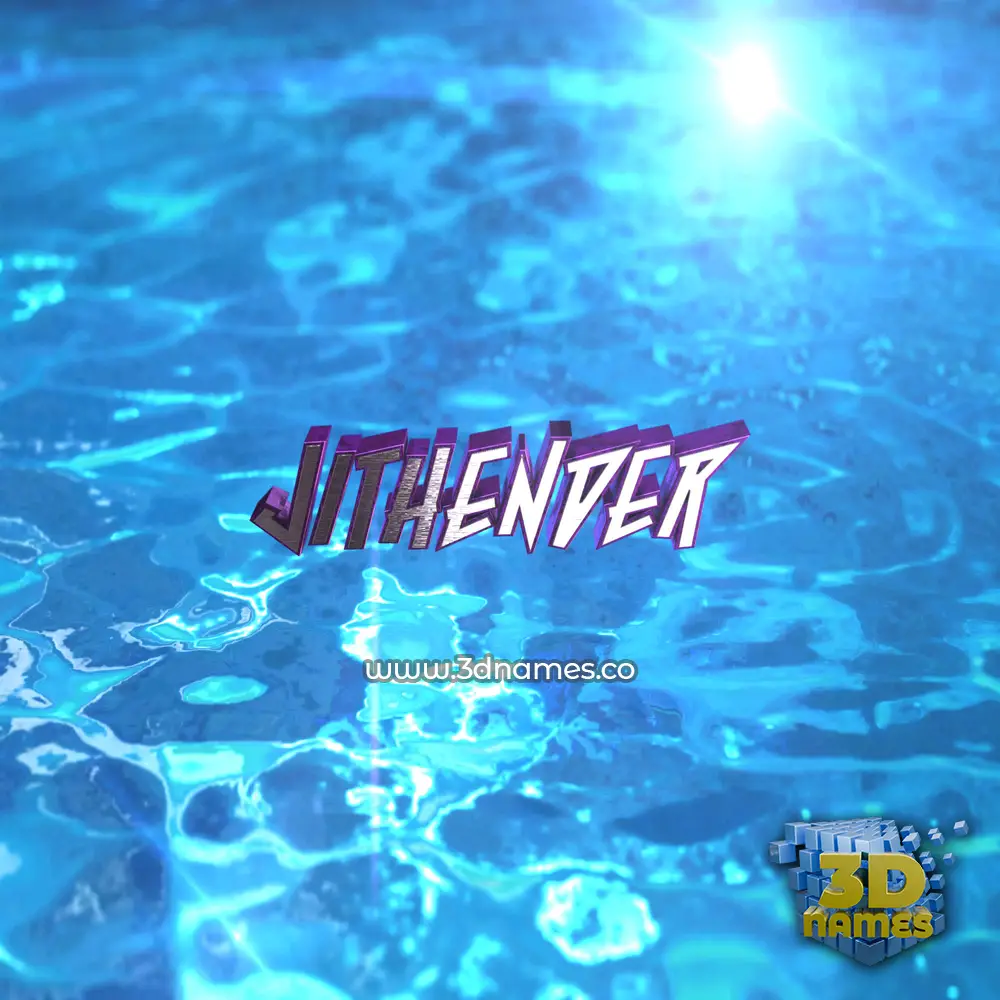 jithender in Water 2015 style - 3D name wallpaper