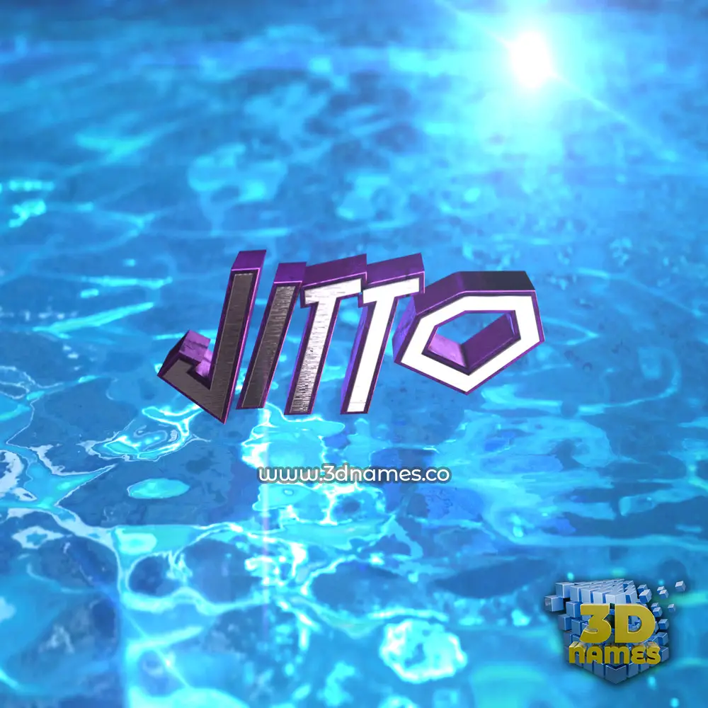 jitto in Water 2015 style - 3D name wallpaper