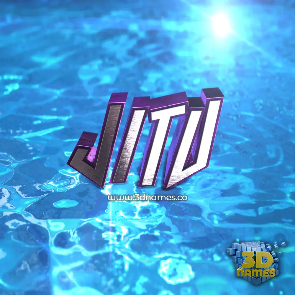 jitu in Water 2015 style - 3D name wallpaper