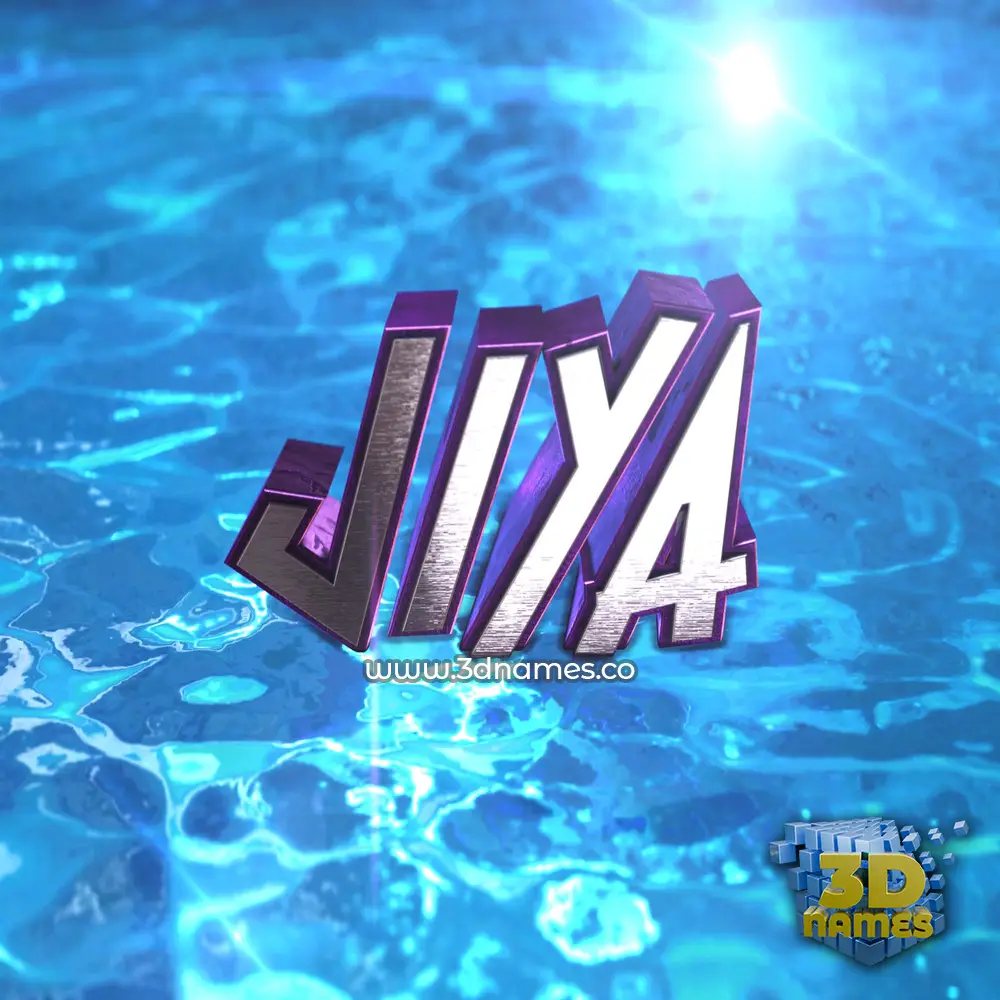 jiya in Water 2015 style - 3D name wallpaper