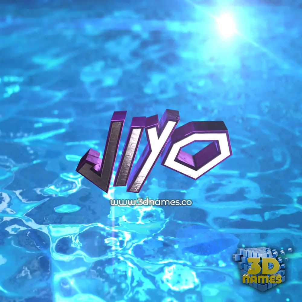 jiyo in Water 2015 style - 3D name wallpaper