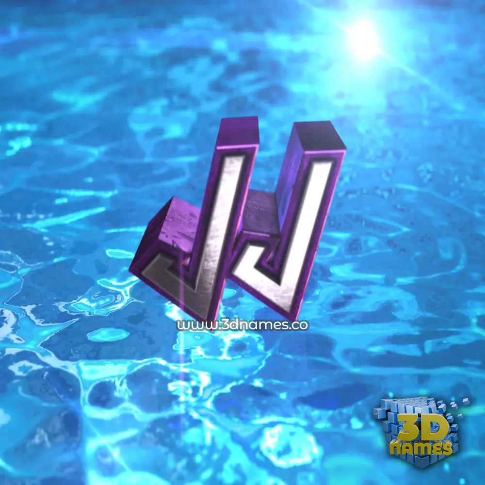 jj in Water 2015 style - 3D name wallpaper