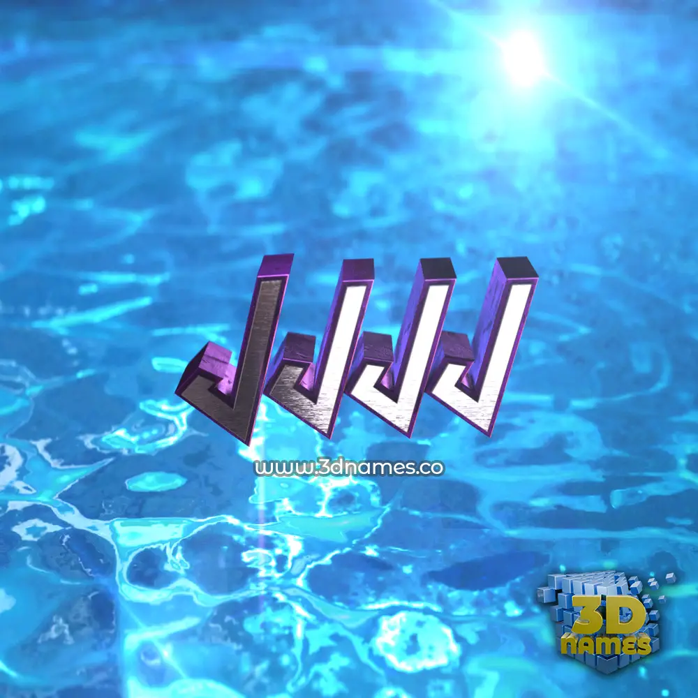 jjjj in Water 2015 style - 3D name wallpaper