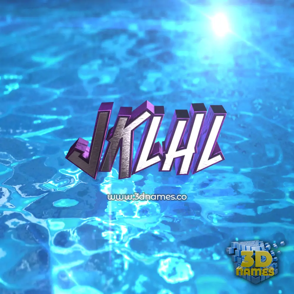 jklhl in Water 2015 style - 3D name wallpaper