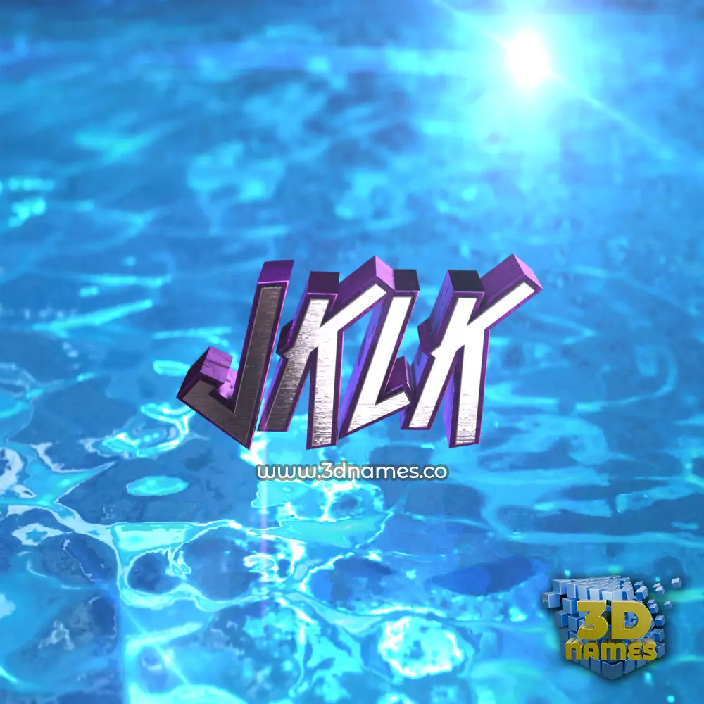 jklk in Water 2015 style - 3D name wallpaper