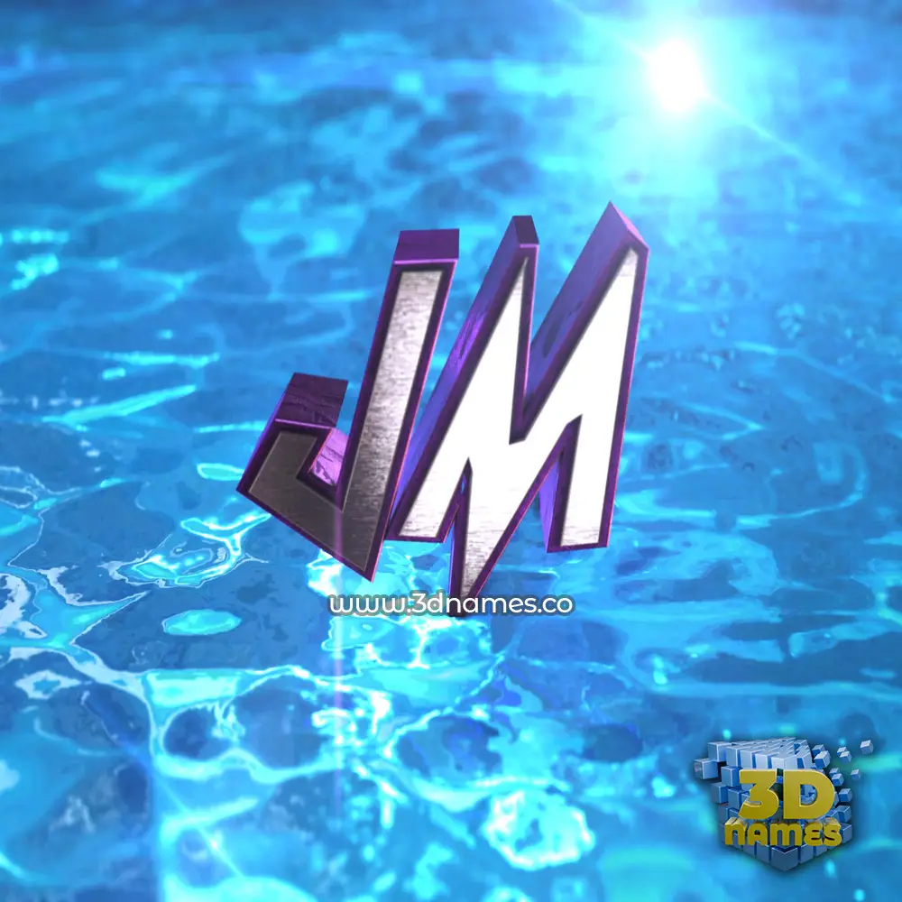 jm in Water 2015 style - 3D name wallpaper