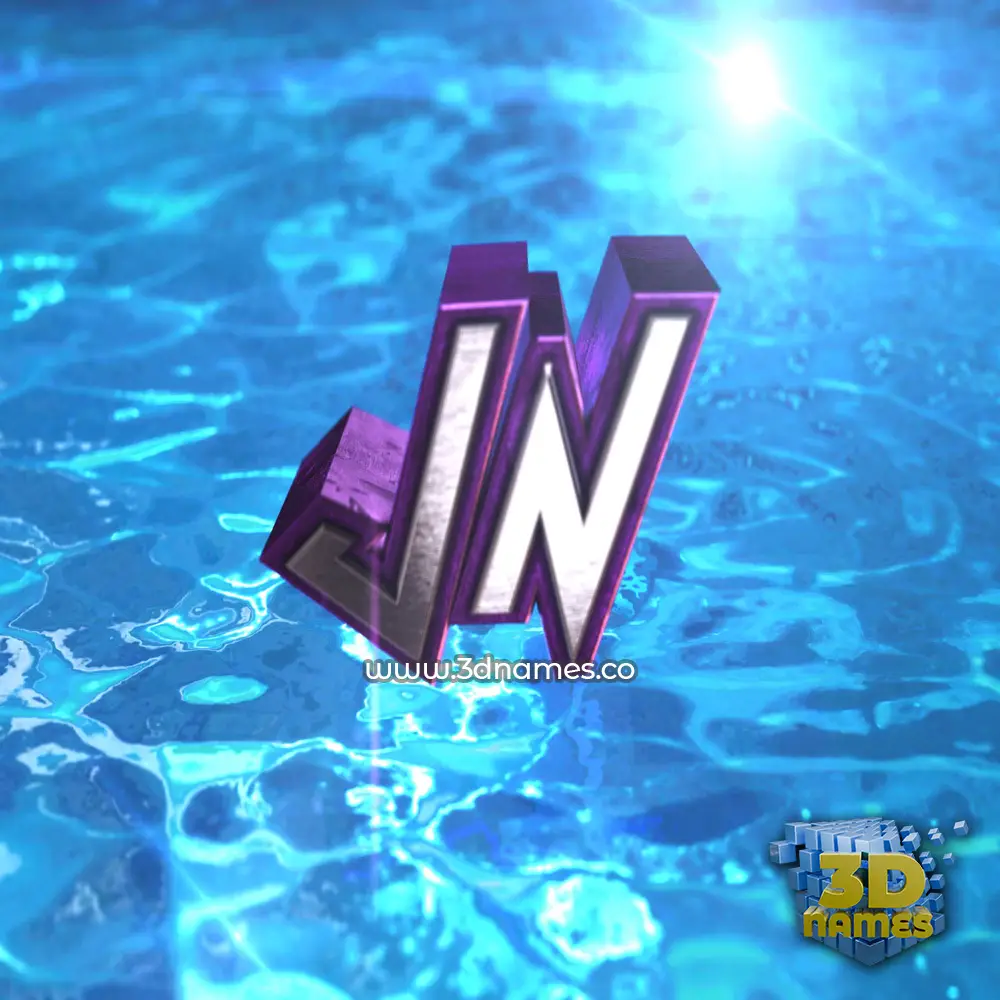 jn in Water 2015 style - 3D name wallpaper