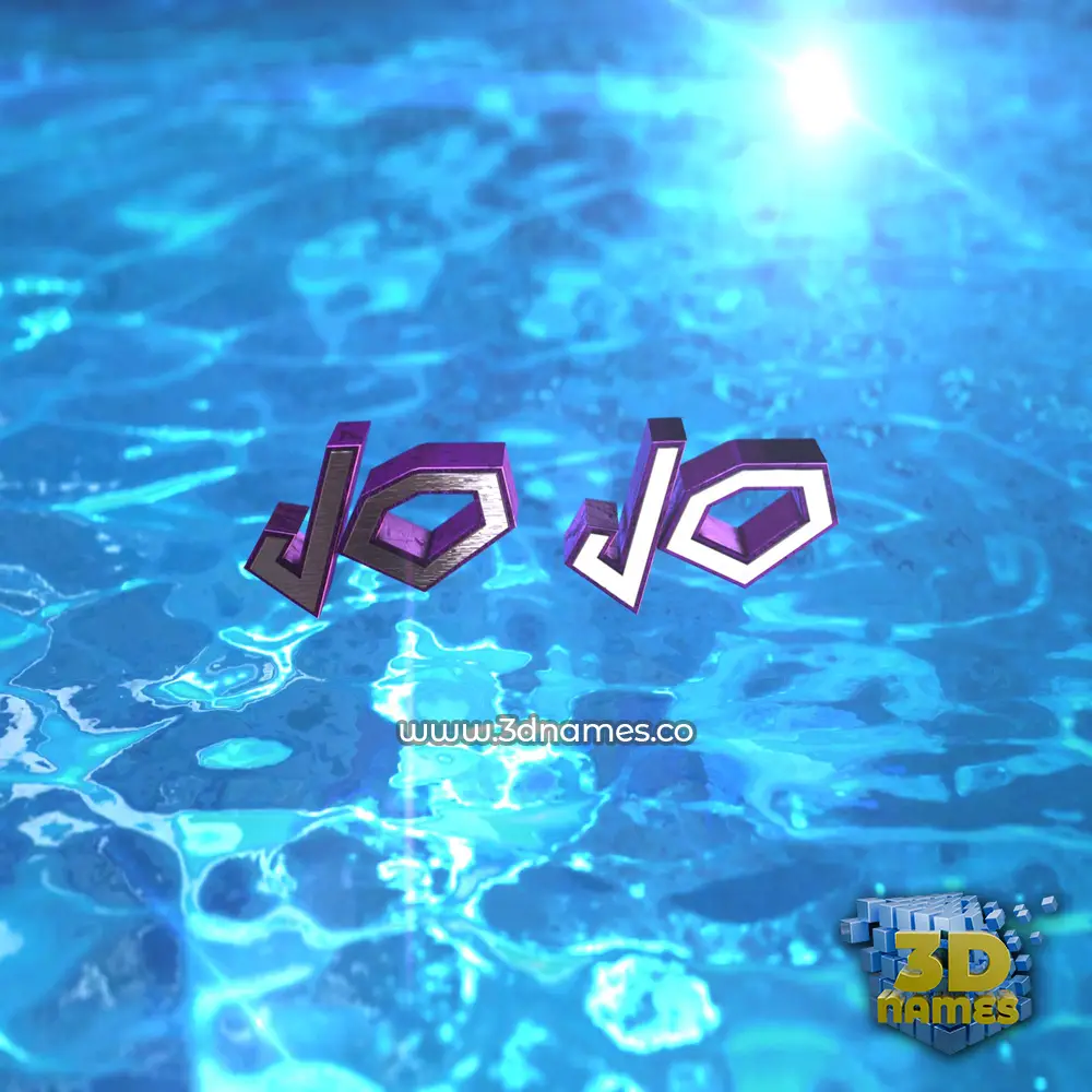 jo jo in Water 2015 style - 3D name wallpaper