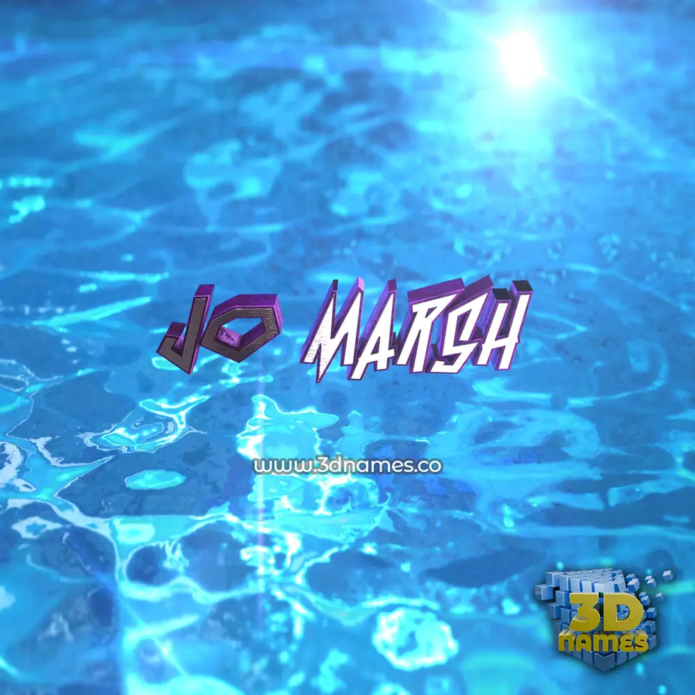 jo marsh in Water 2015 style - 3D name wallpaper