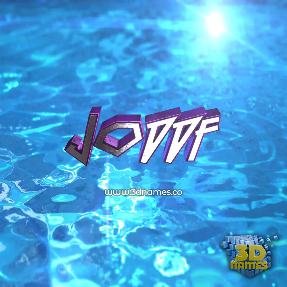 joddf in Water 2015 style - 3D name wallpaper