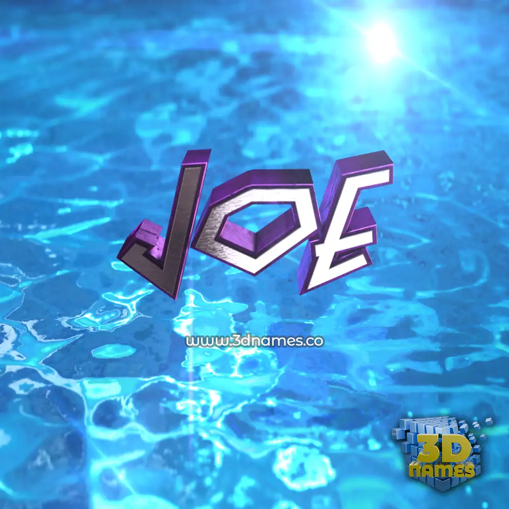 joe in Water 2015 style - 3D name wallpaper