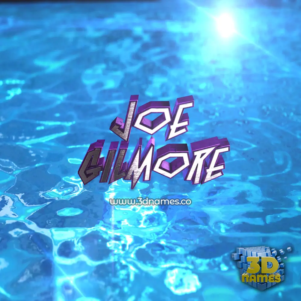 joe gilmore in Water 2015 style - 3D name wallpaper