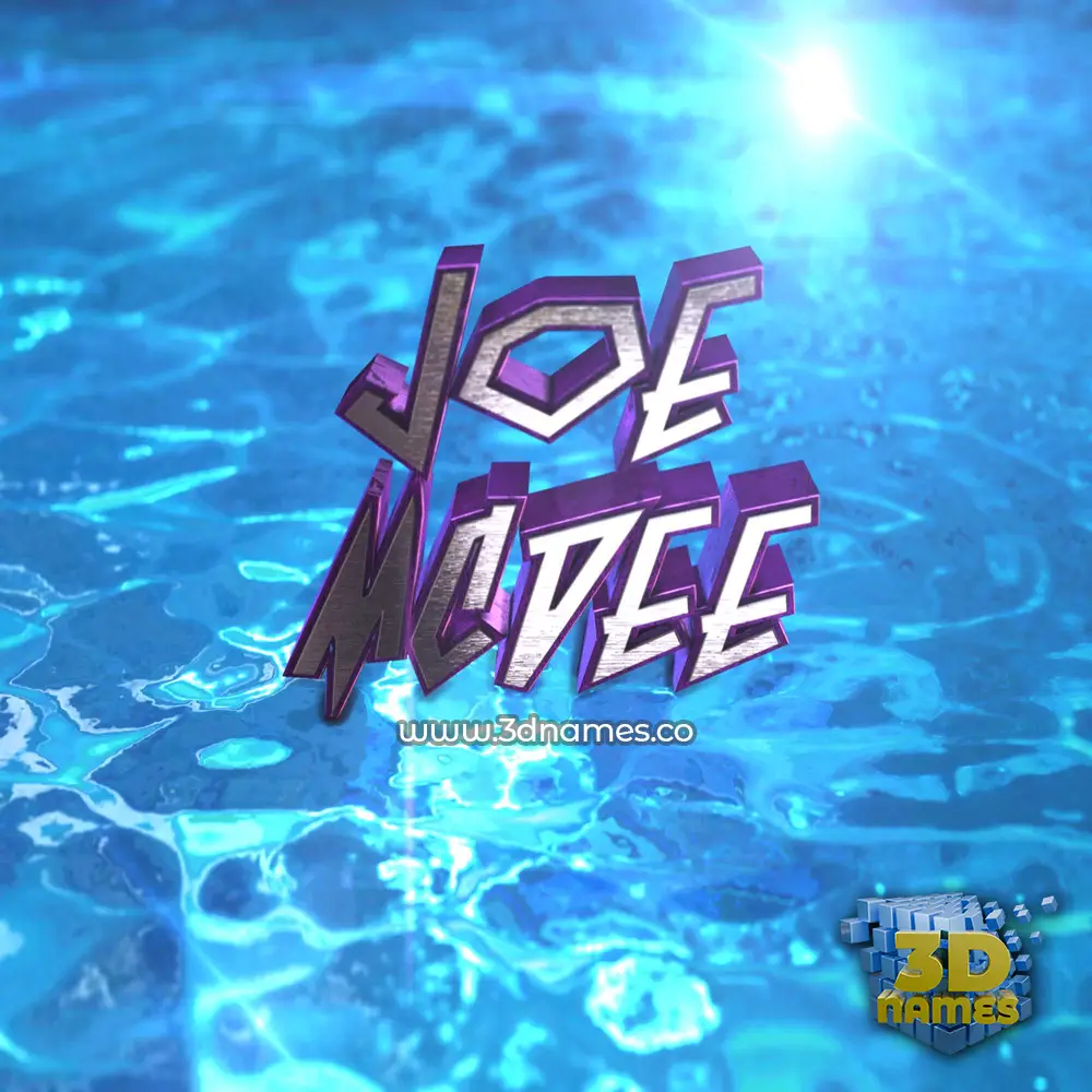 joe mcdee in Water 2015 style - 3D name wallpaper