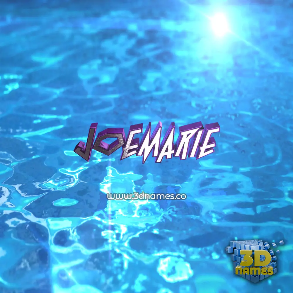 joemarie in Water 2015 style - 3D name wallpaper