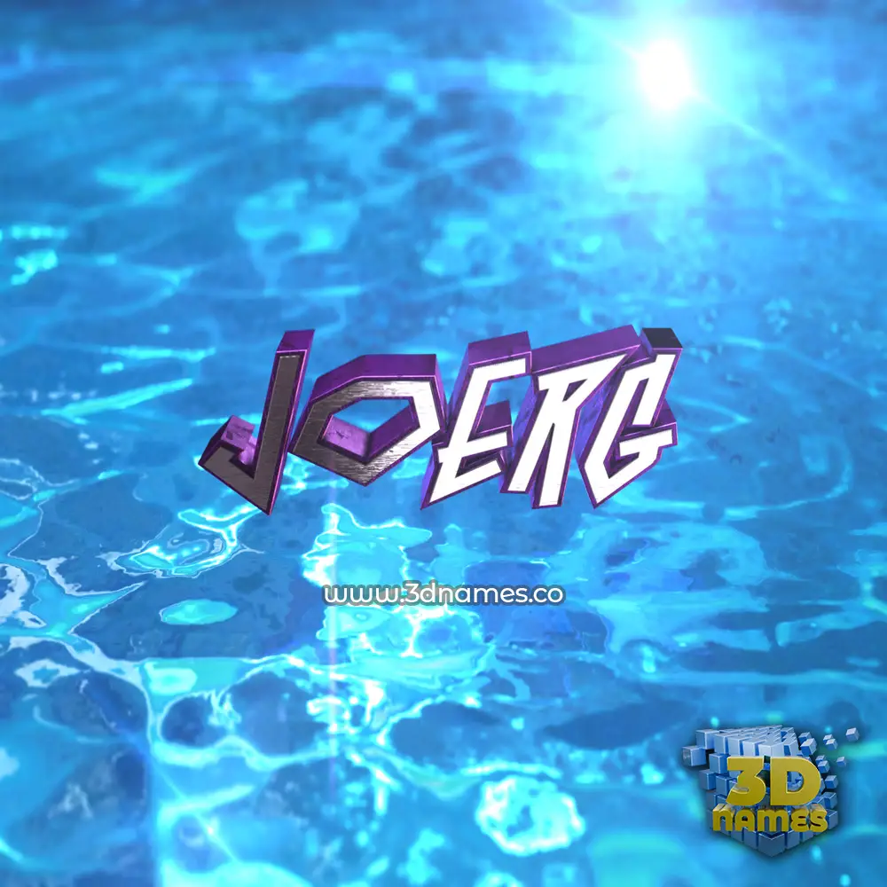 joerg in Water 2015 style - 3D name wallpaper
