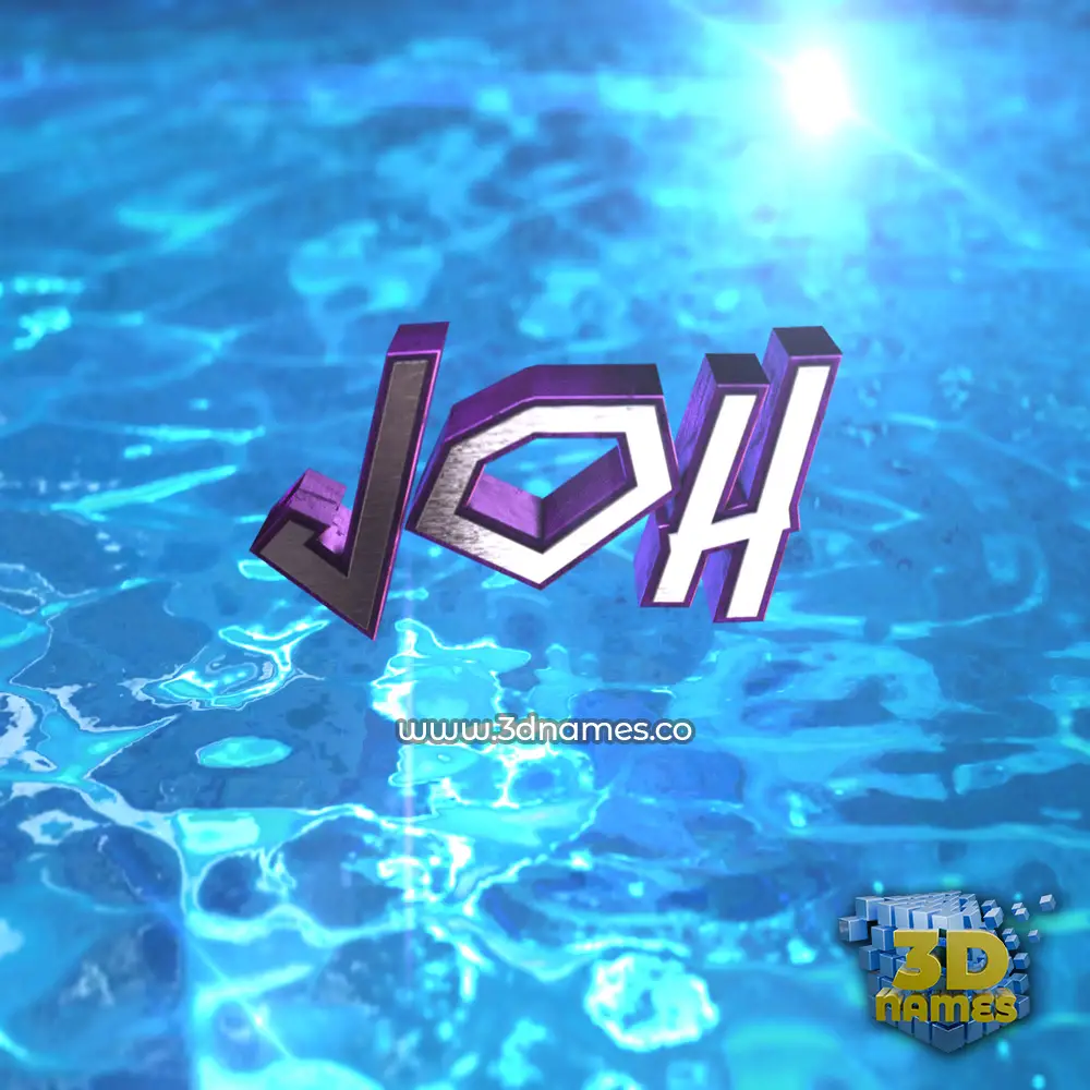 joh in Water 2015 style - 3D name wallpaper