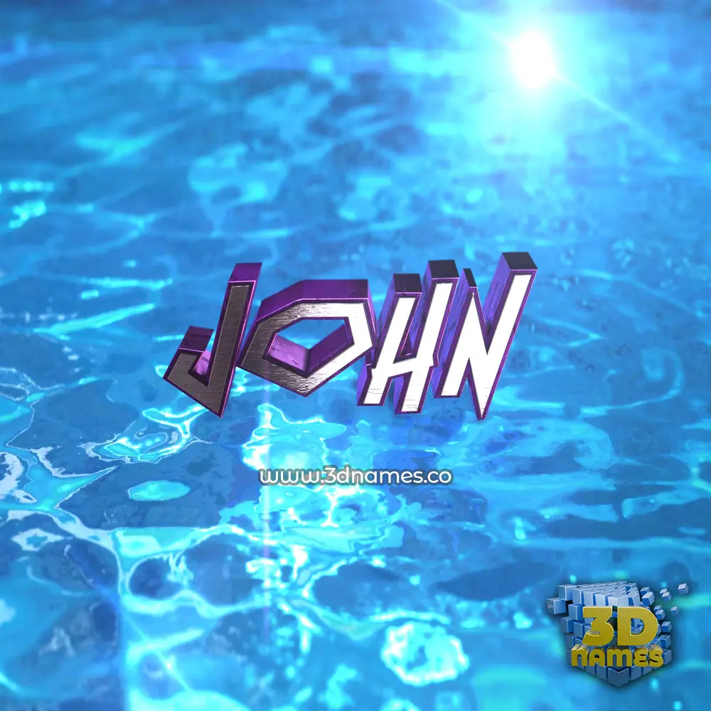 john in Water 2015 style - 3D name wallpaper