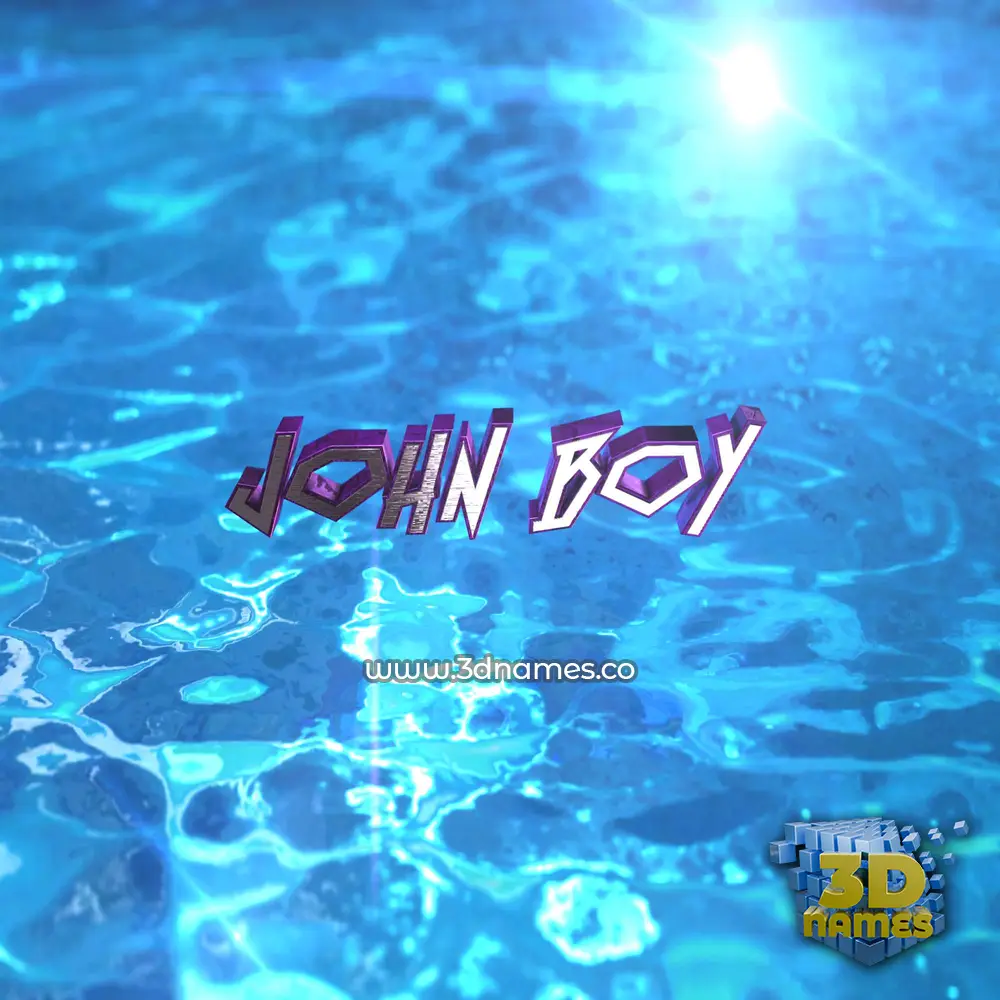 john boy in Water 2015 style - 3D name wallpaper