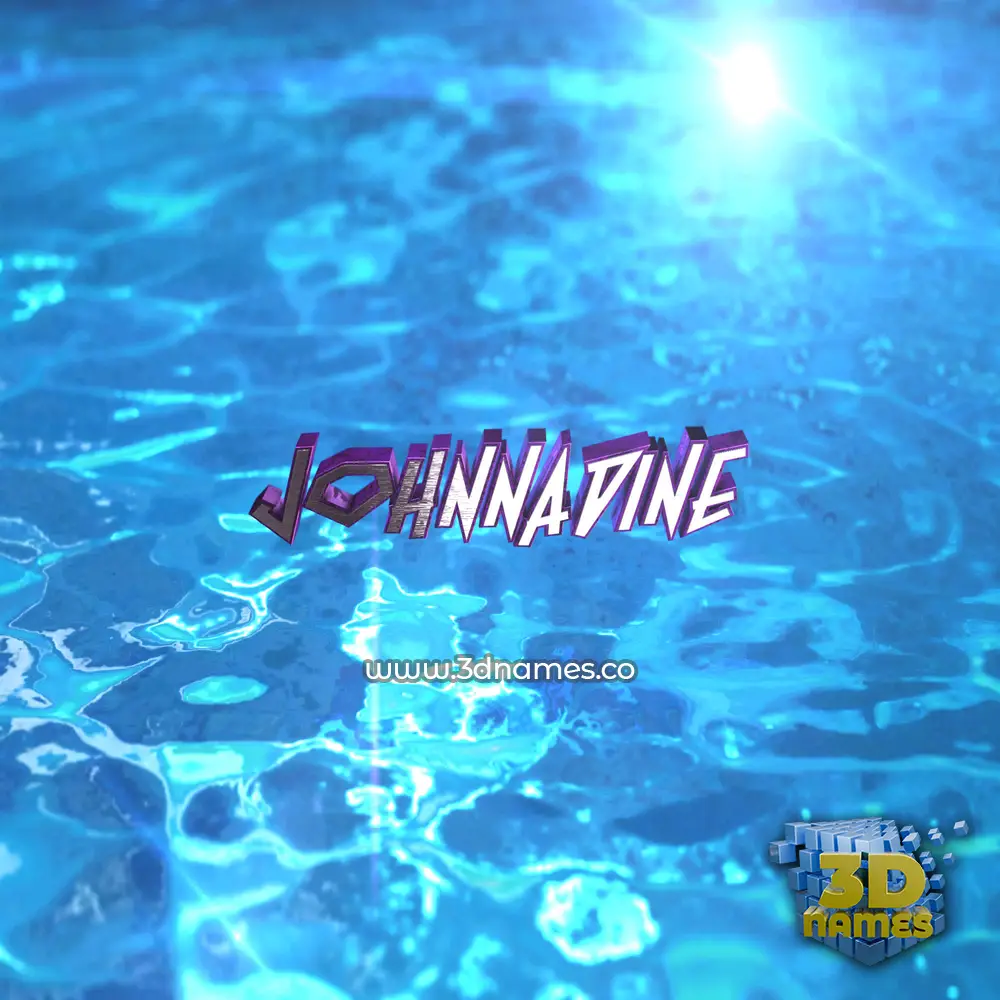 johnnadine in Water 2015 style - 3D name wallpaper