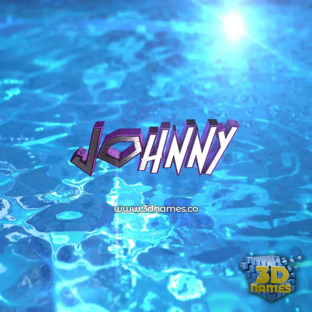 johnny in Water 2015 style - 3D name wallpaper