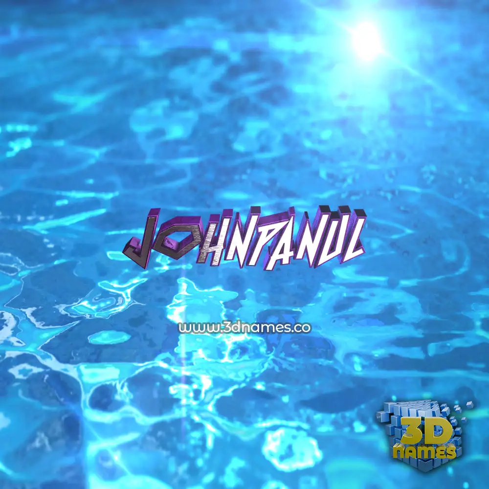 johnpanul in Water 2015 style - 3D name wallpaper